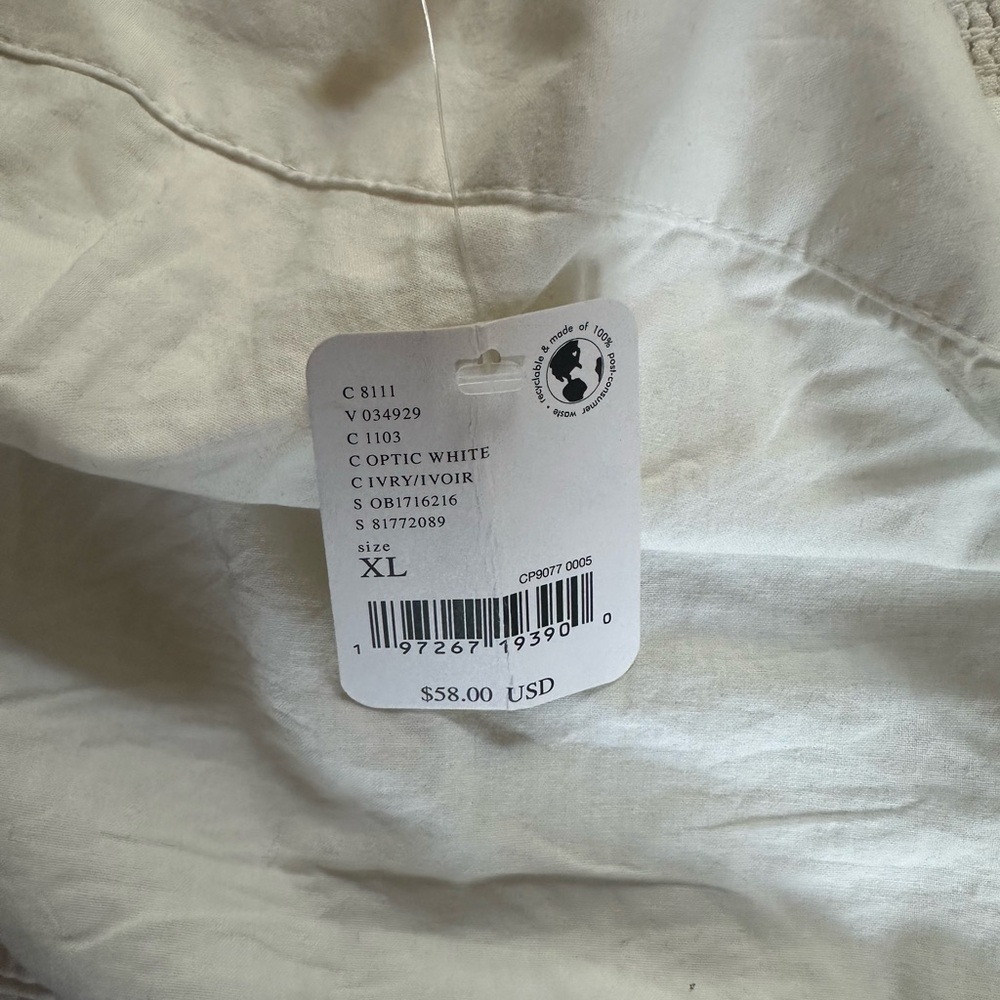NWT Free People Cropped Ashley Tank White Size Extra Large - Picture 7 of 12